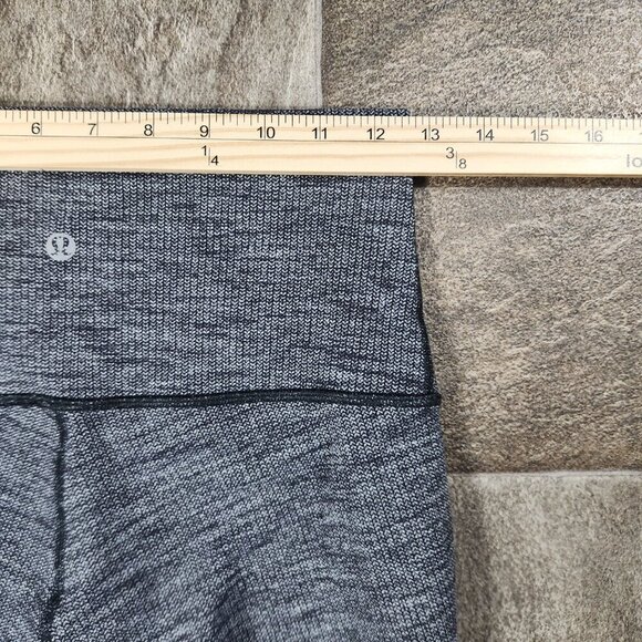 Lululemon Wunder Under High-rise Gray & Black Leggings Size 6 - Picture 6 of 7